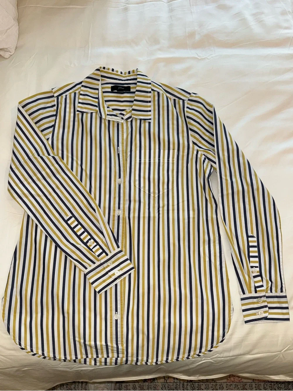 J.Crew Striped Button-Down Shirt Women’s 0P Cotton